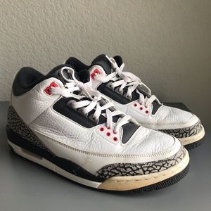 Nike Air Jordan 3 Cement Grey White Black Sneakers